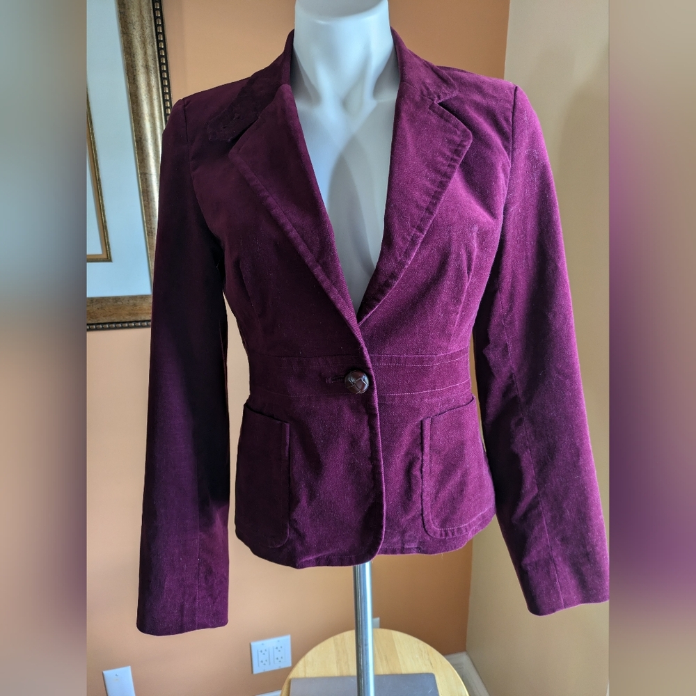 L.L.Bean Corduroy blazer / jacket vibrant purple Size 8R